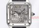 Super Clone Cartier Santos Dumont Skeleton Silver Black Leather Strap Micro Rotor (2)_th.jpg